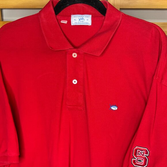 Southern Tide Skipjack Polo Shirt XL | NC State Red | Embroidered Logo - Picture 2 of 8
